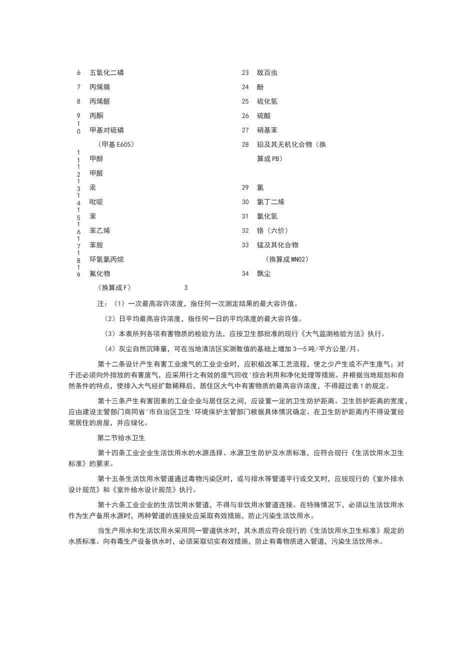 工业企业设计卫生标准TJ36-79_第2页