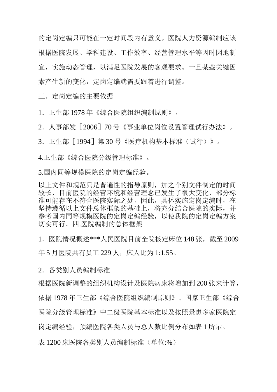 人民医院定岗定编方案_第3页