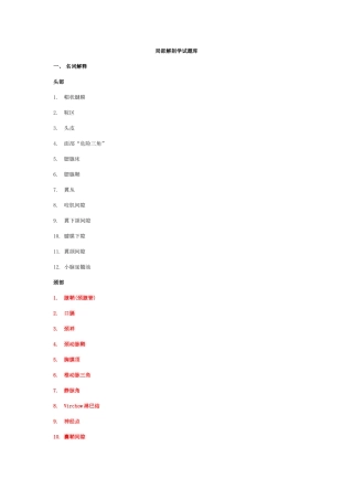 2025年局部解剖学试题库