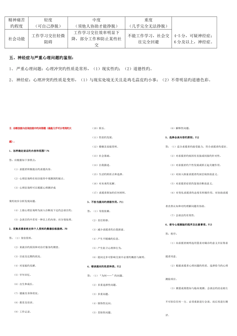 2025年广播电视大学电大心理咨询师技能考试重点难点归纳_第2页