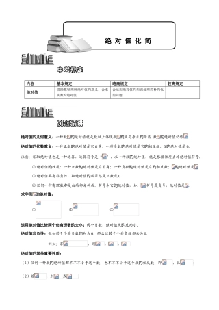 2025年绝对值化简题库教师版