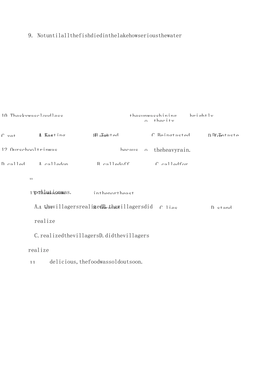 职高英语考试试题 _第2页