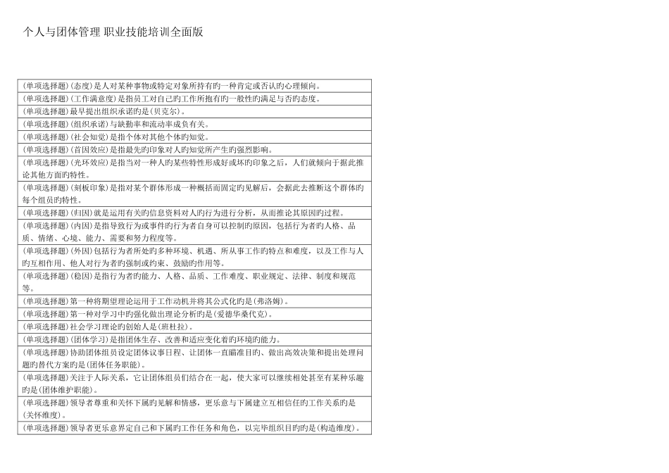 2025年电大个人与团队管理职业技能实训全面版_第1页