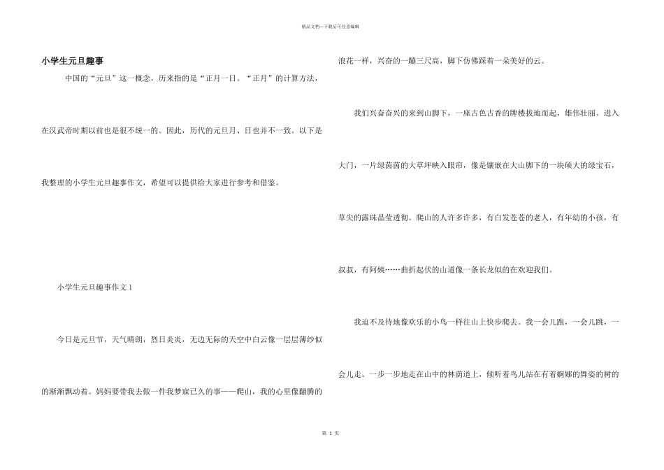 小学生元旦趣事_第1页