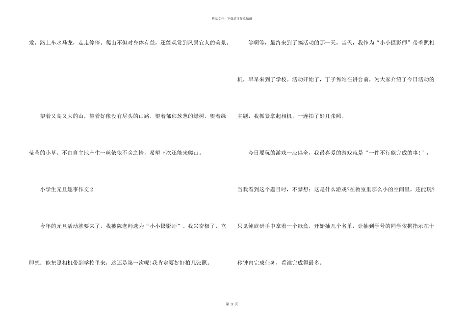 小学生元旦趣事_第3页
