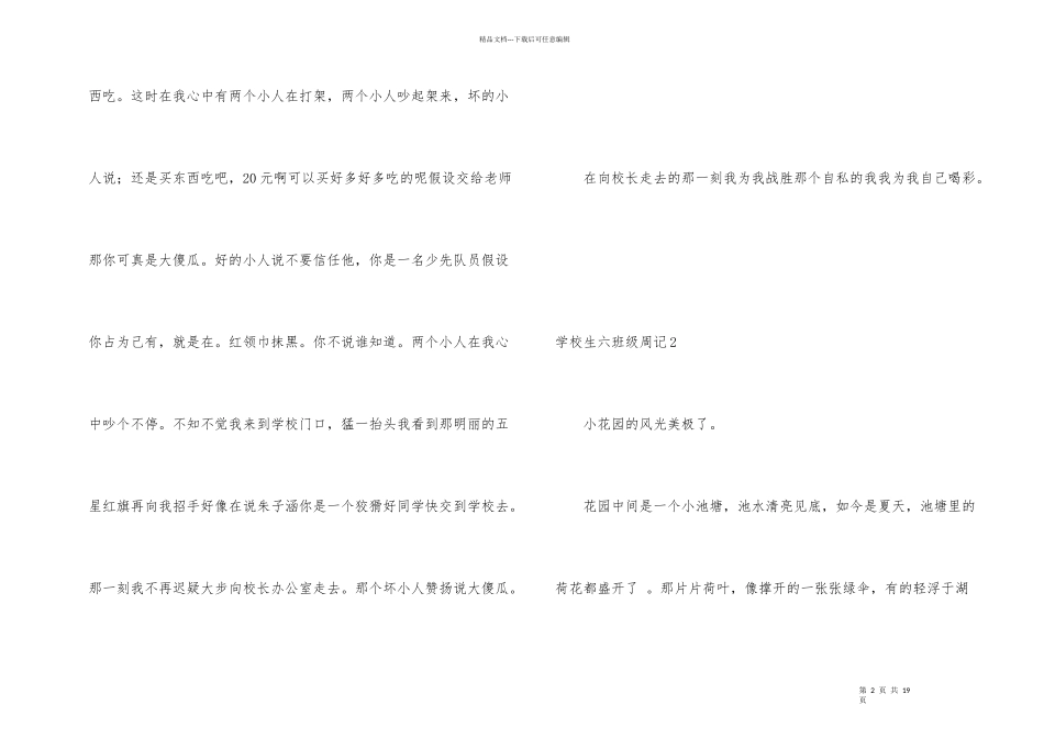 小学生六年级周记集锦15篇_第2页