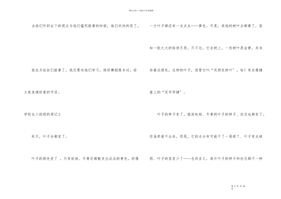 小学生六年级的周记_第2页