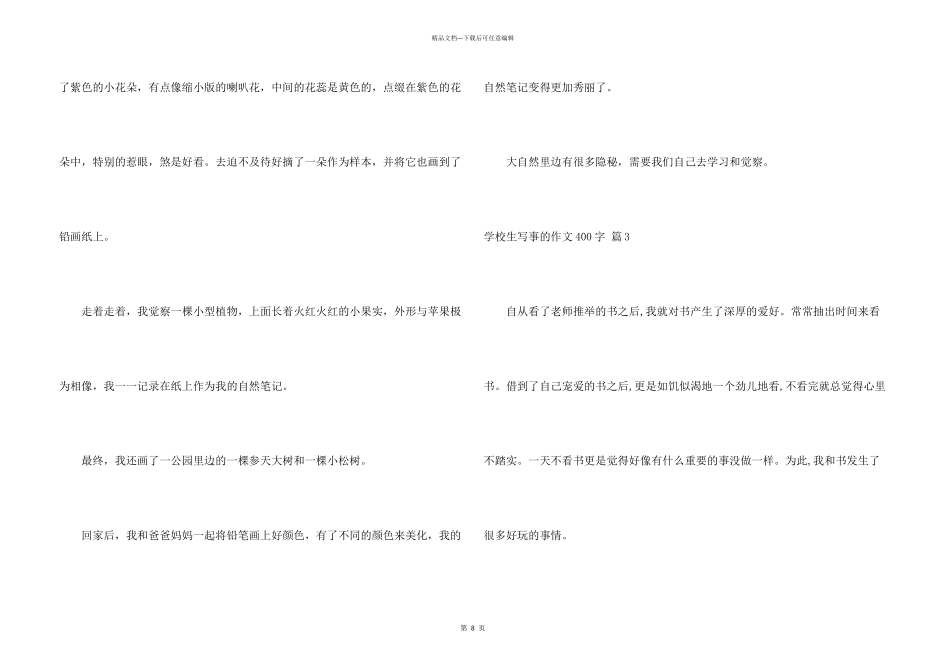 小学生写事的400字九篇_第3页