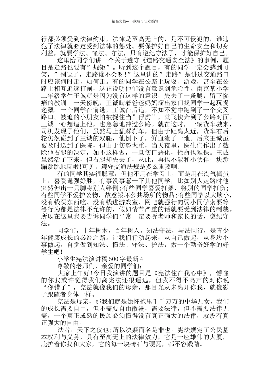 小学生宪法演讲稿500字最新_第3页