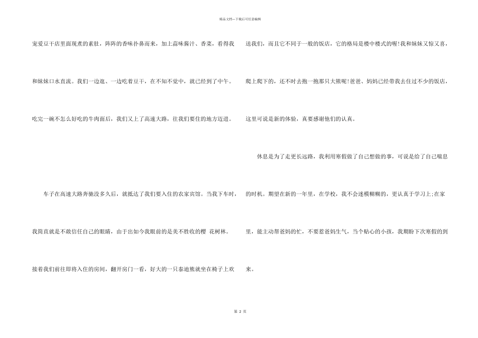 小学生寒假游玩_第2页