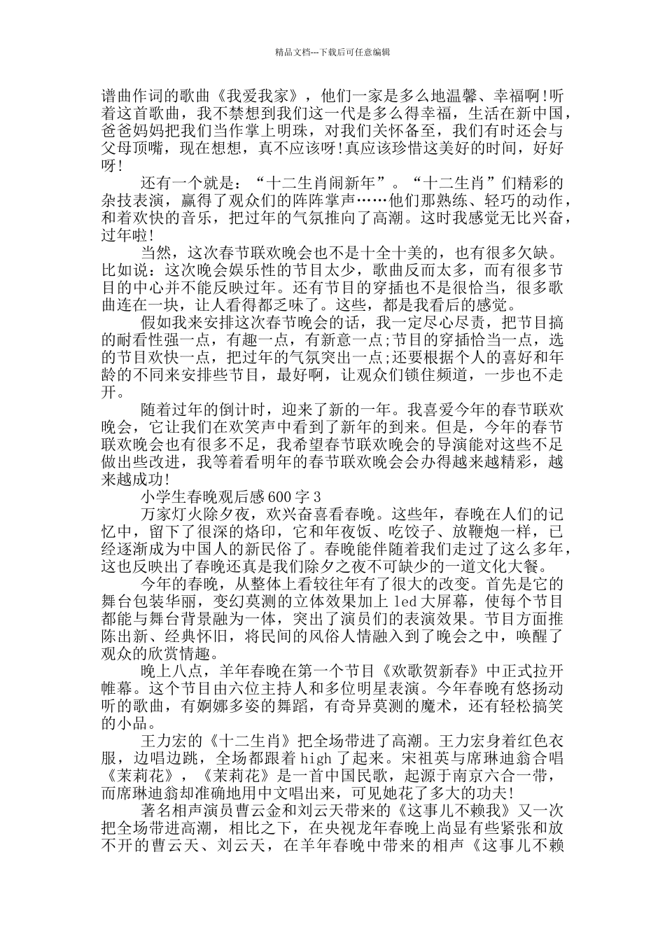 小学生春晚观后感600字_第2页