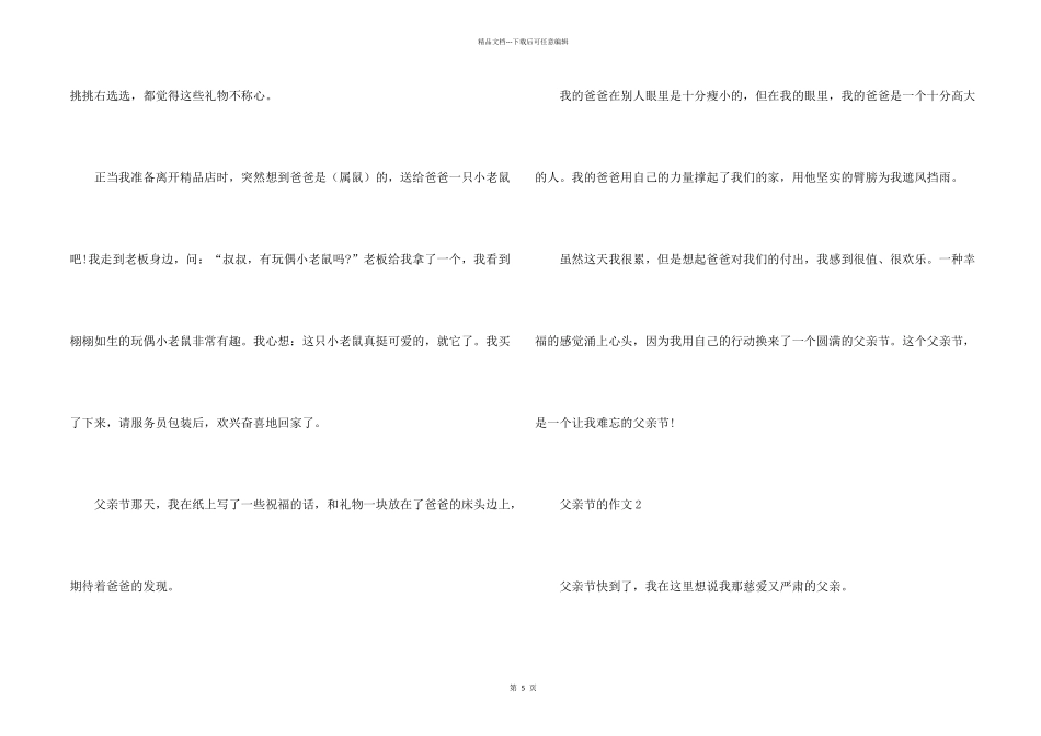 小学生有关父亲节的5篇_第2页