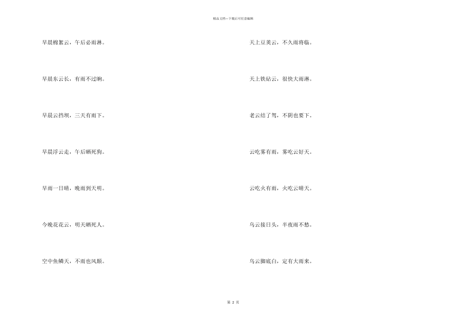 小学生气象谚语集锦_第2页