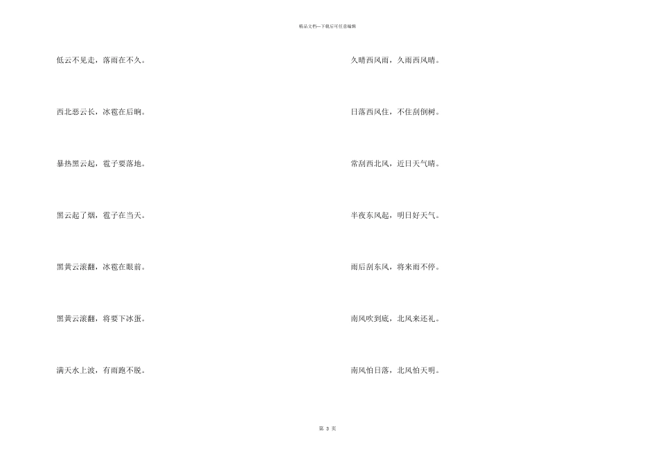 小学生气象谚语集锦_第3页