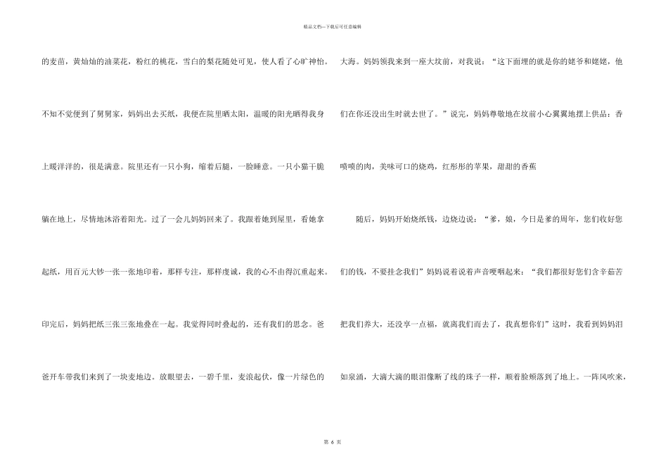 小学生清明节扫墓满分600字_第3页