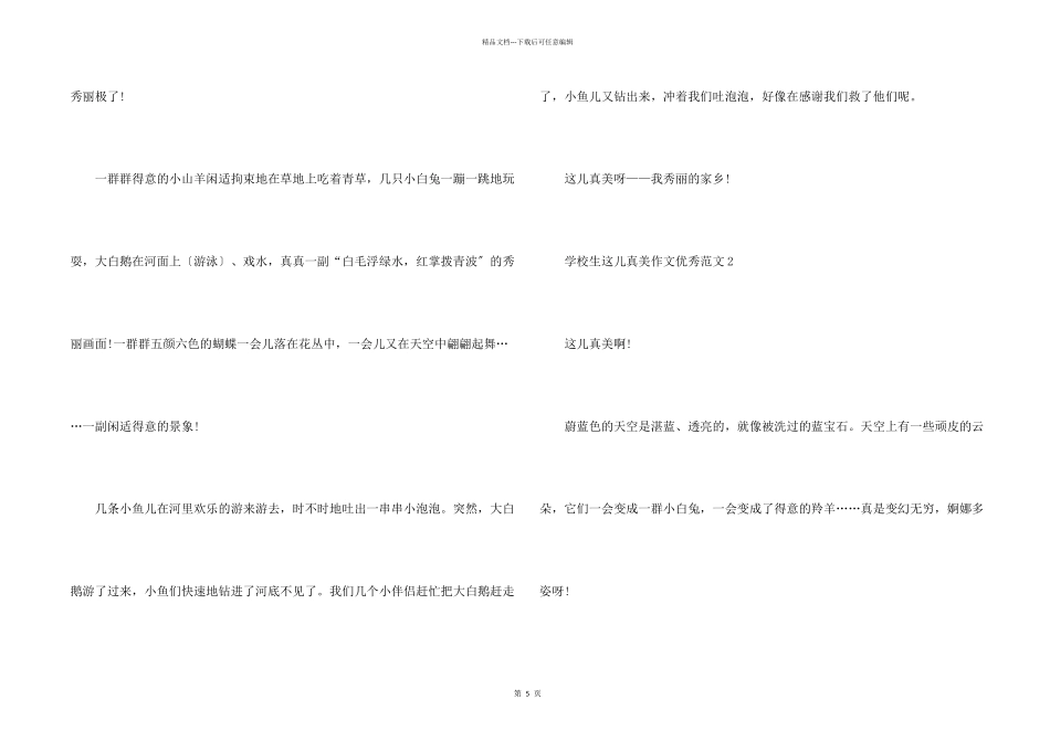 小学生这儿真美优秀_第2页