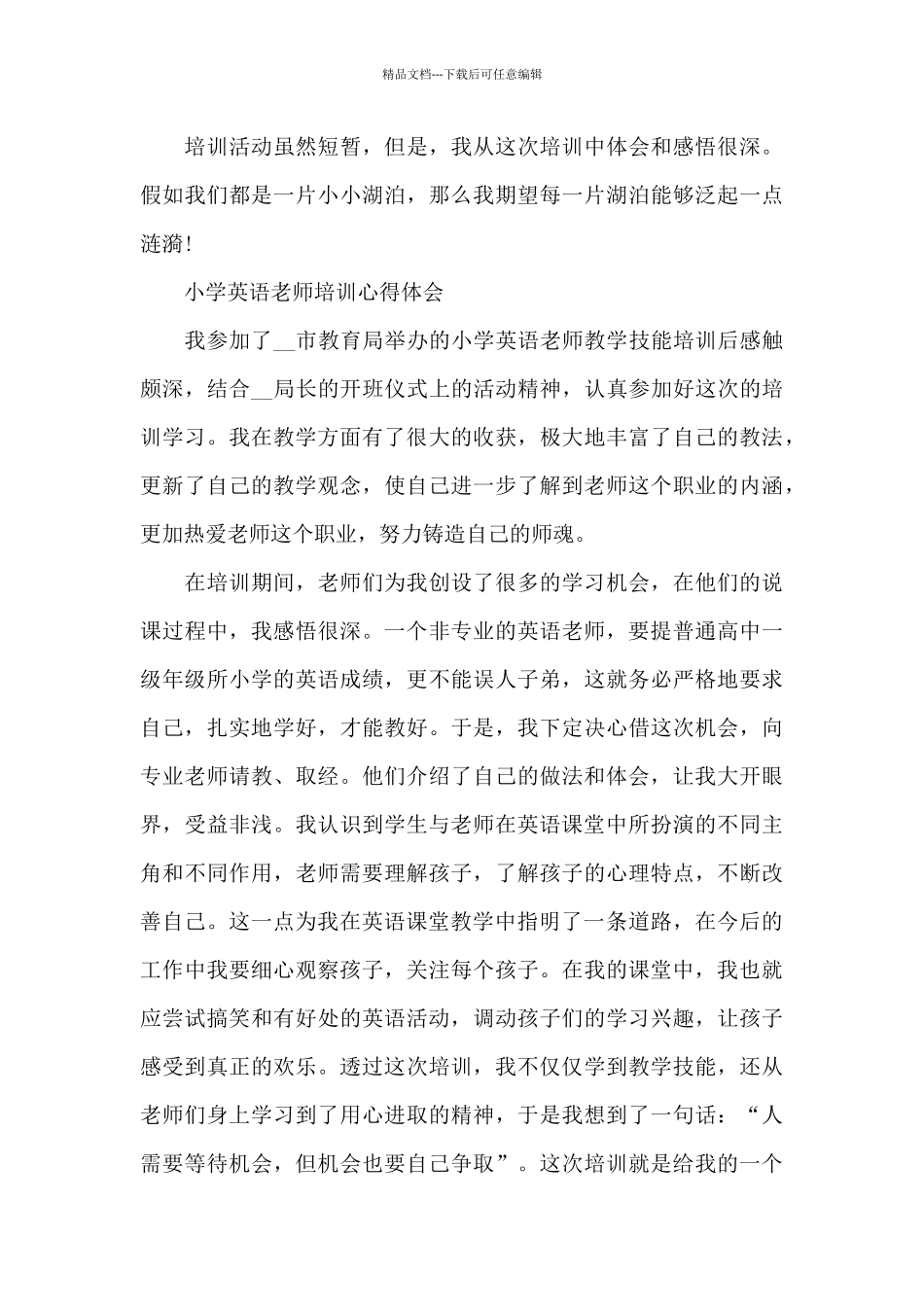 小学英语教师心得体会作文_第3页