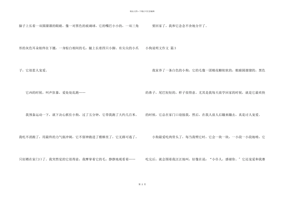 小狗说明文10篇_第2页
