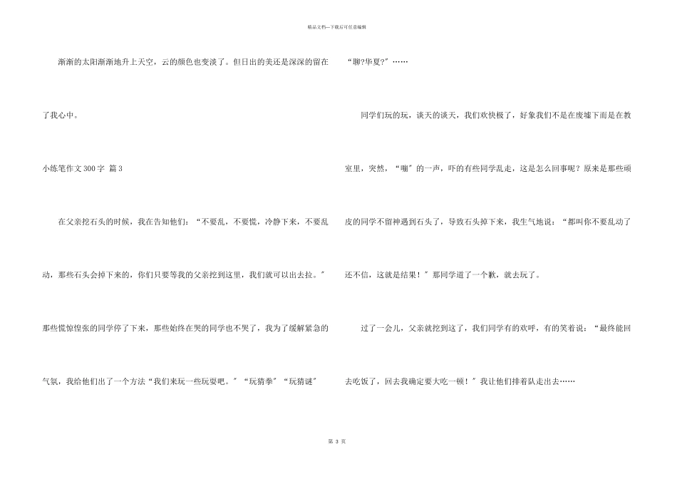 小练笔300字四篇_第3页