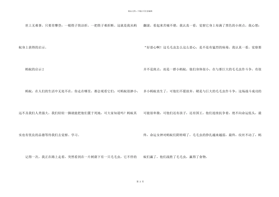 小蚂蚁的启示四年级_第2页