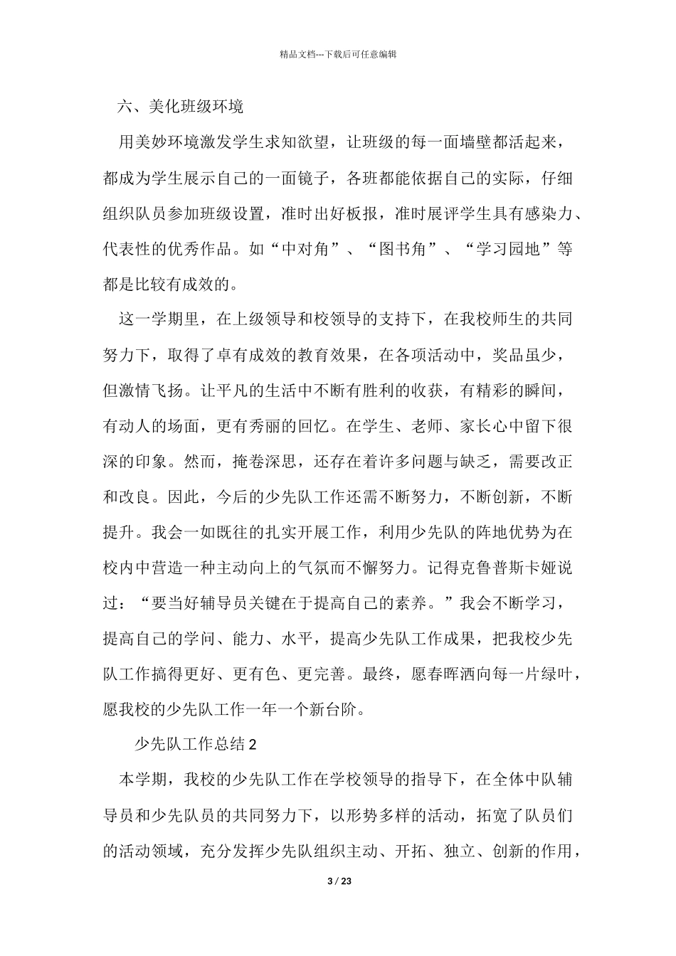 少先队工作总结_第3页