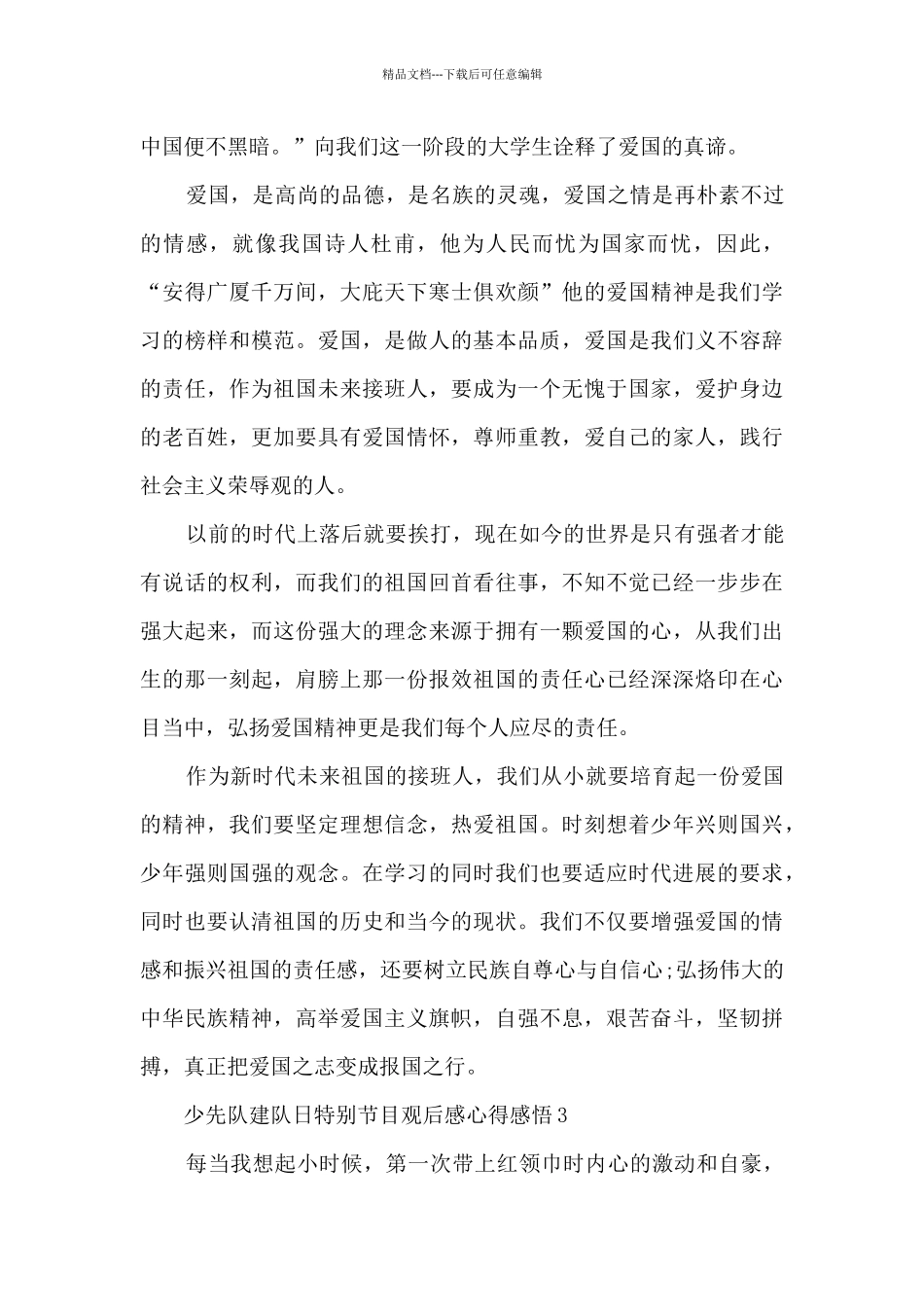 少先队建队日特别节目观后感心得感悟5篇_第3页