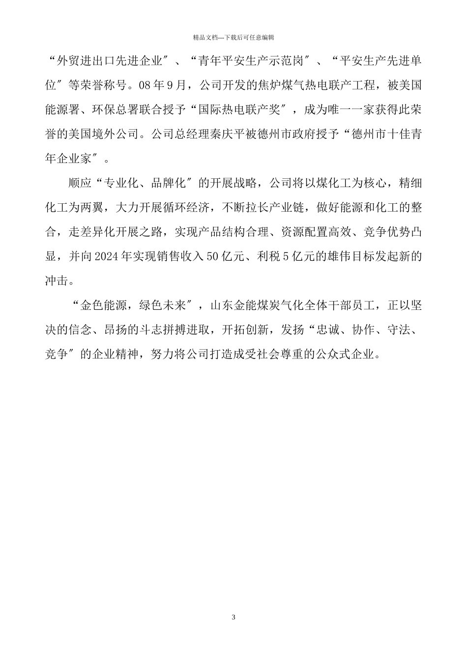 山东金能煤炭气化化产土建和安装最终版_第3页