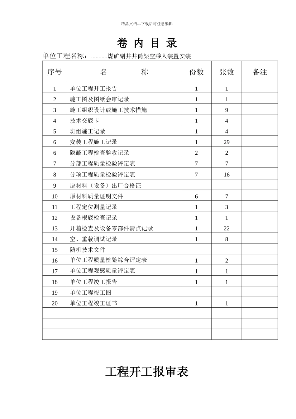 山西某煤矿副井架空乘人器安装竣工移交资料2_第2页