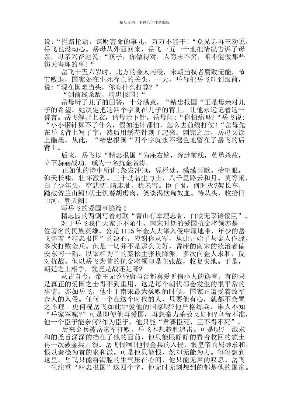 岳飞的爱国事迹五篇700字_第3页