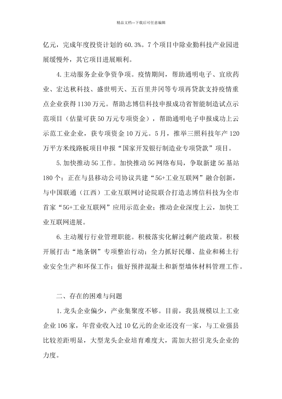 工信局上半年工作总结和下半年工作打算_第2页