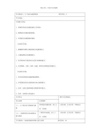 工厂电气控制学习情境
