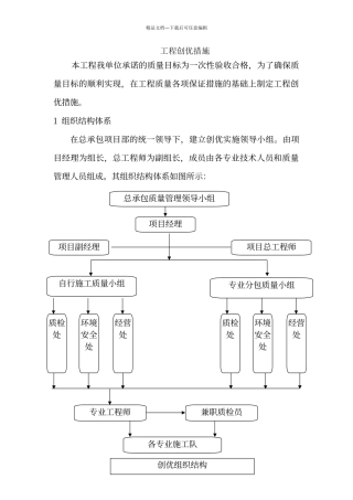 工程创优措施
