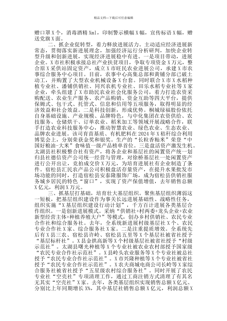 市供销社2024年工作总结_第2页