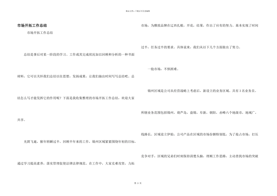 市场开拓工作总结_第1页