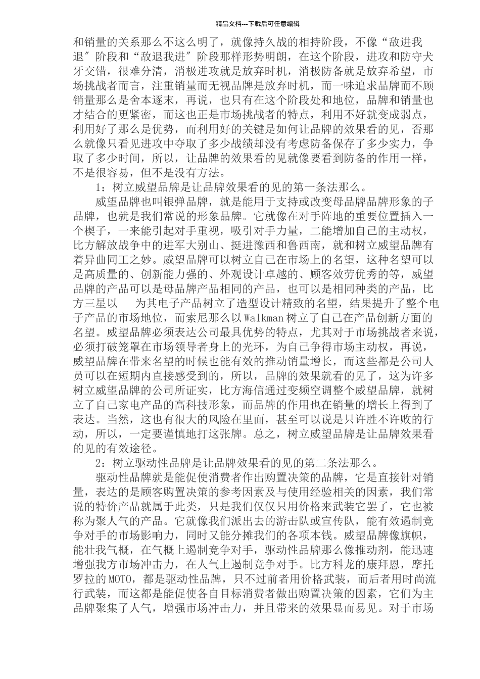 市场挑战者的品牌策略_第3页