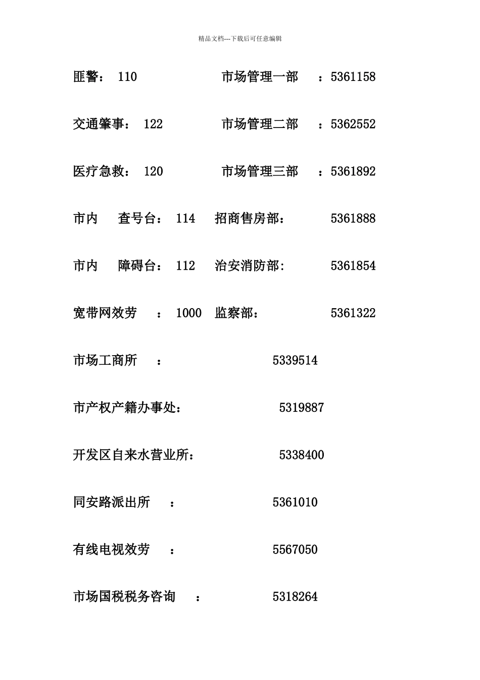 市场物业管理有限公司业主及经营户手册_第2页