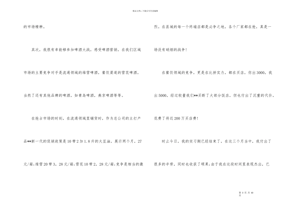 市场营销专业顶岗实习总结_第3页