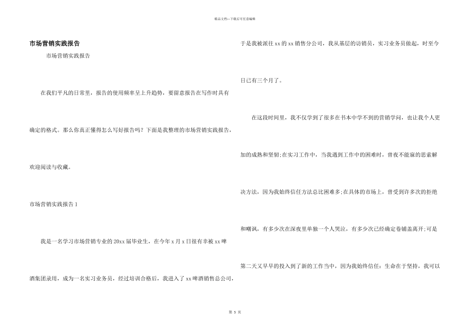 市场营销实践报告_第1页
