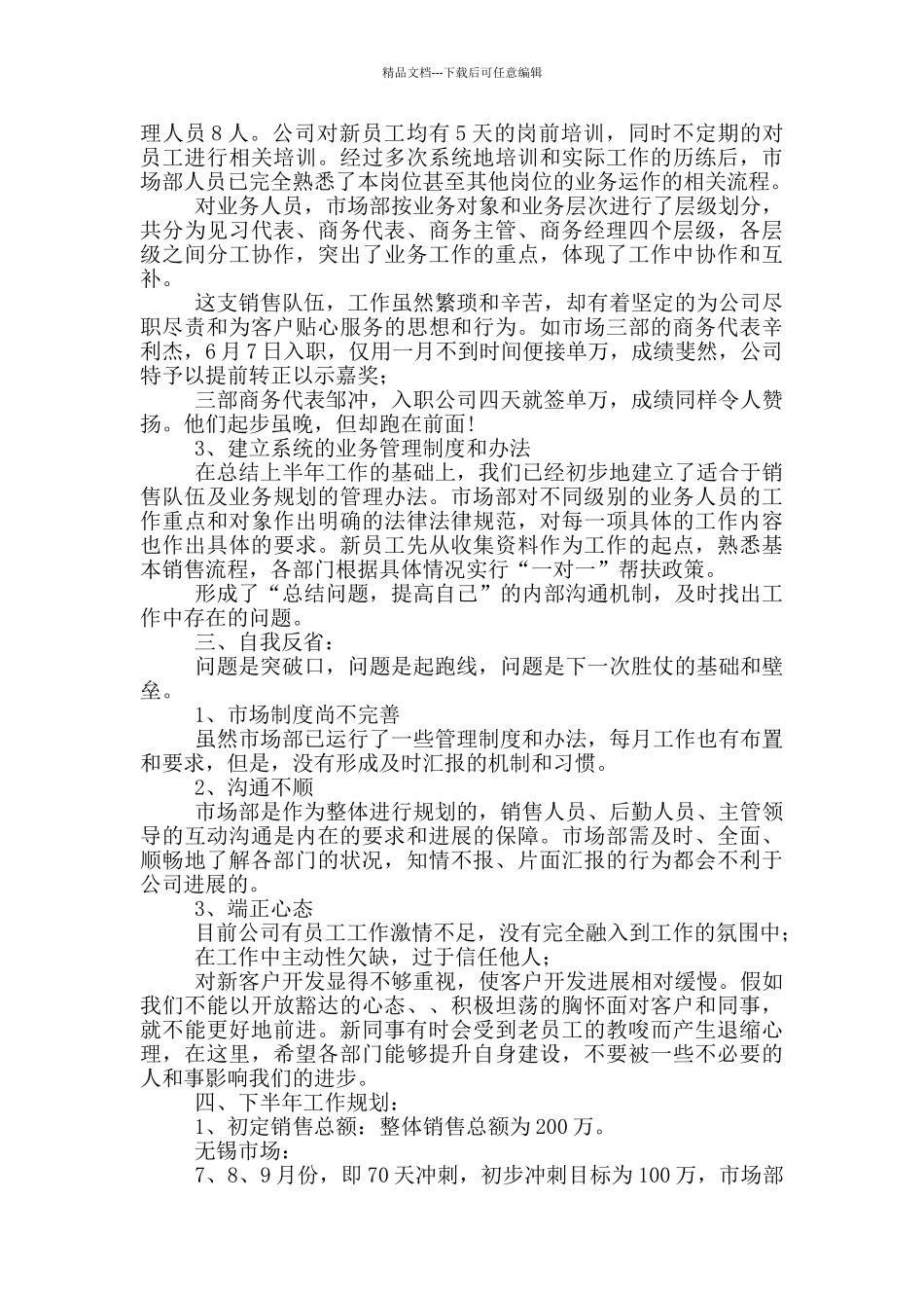 市场部上半年工作总结1_第3页