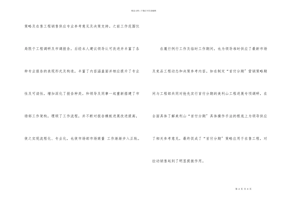 市场部营销工作汇报_第2页