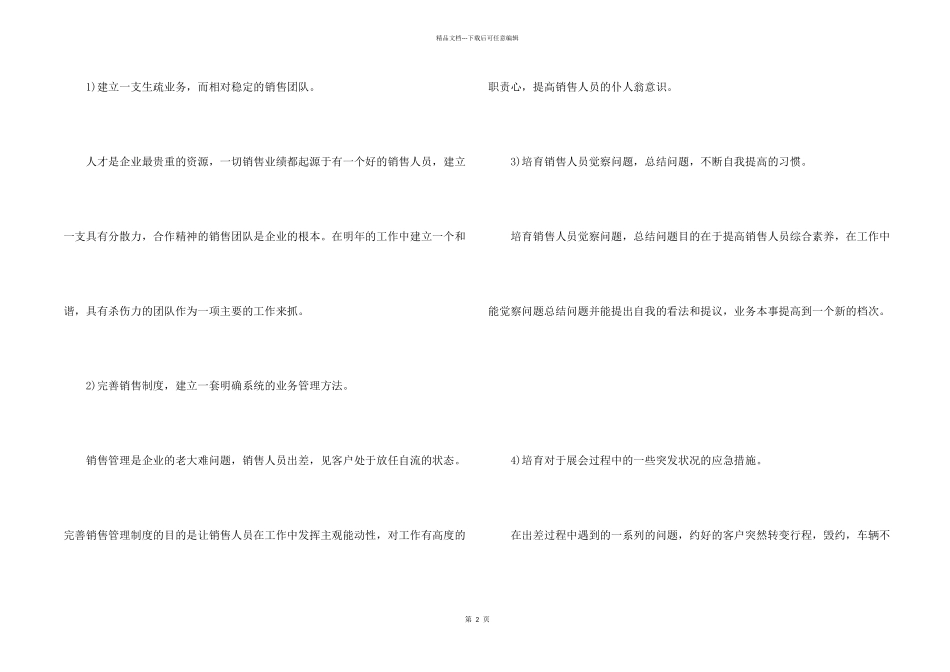 市场部销售工作计划_第2页