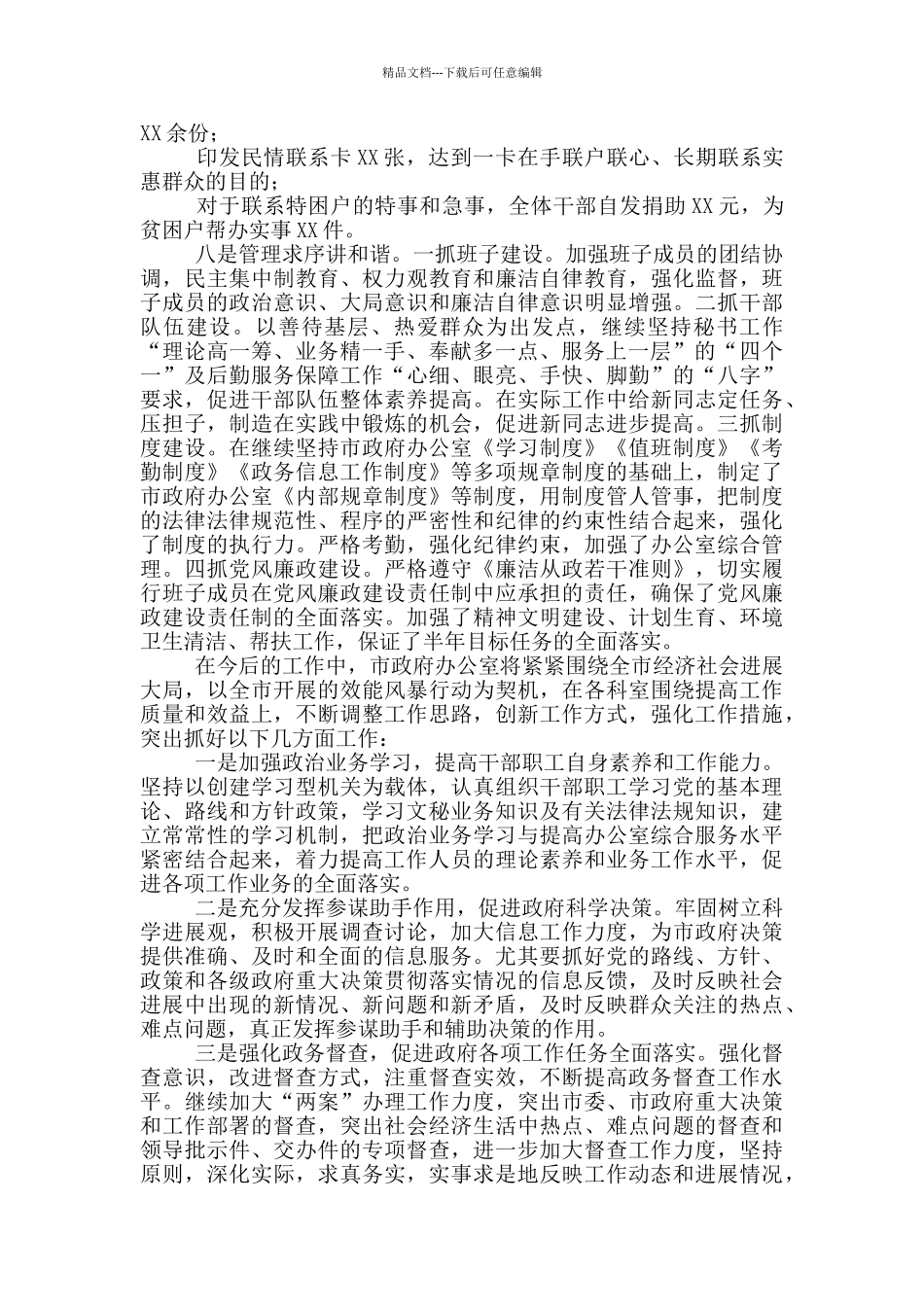 市政府办公室半年总结_第3页