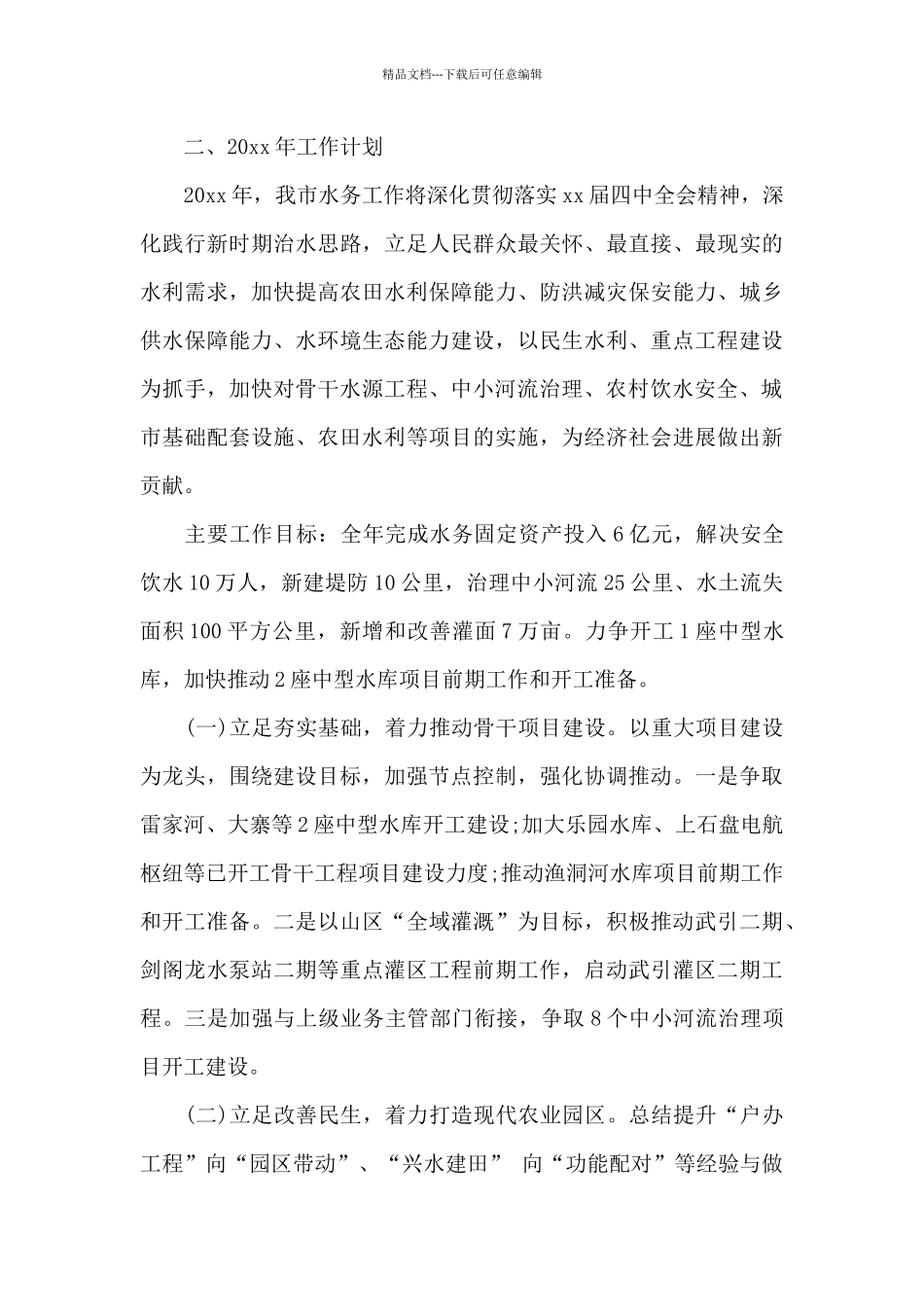 市水务局2024年度总结和2024年工作计划_第3页