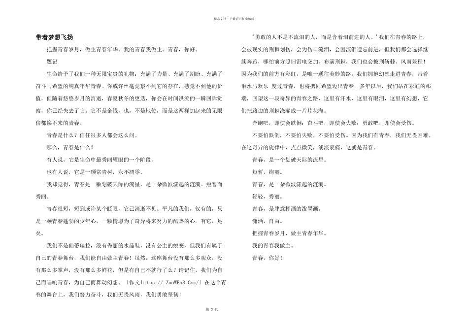 带着梦想飞扬_第1页