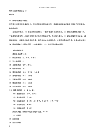 常用日语助动词总汇