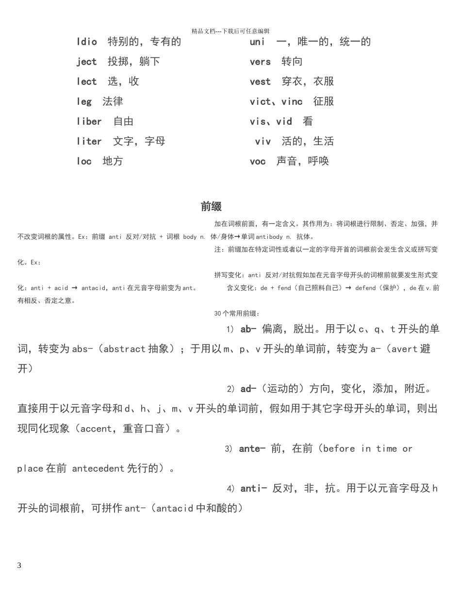 常用的前缀词根(90个)后缀(30个)_第3页