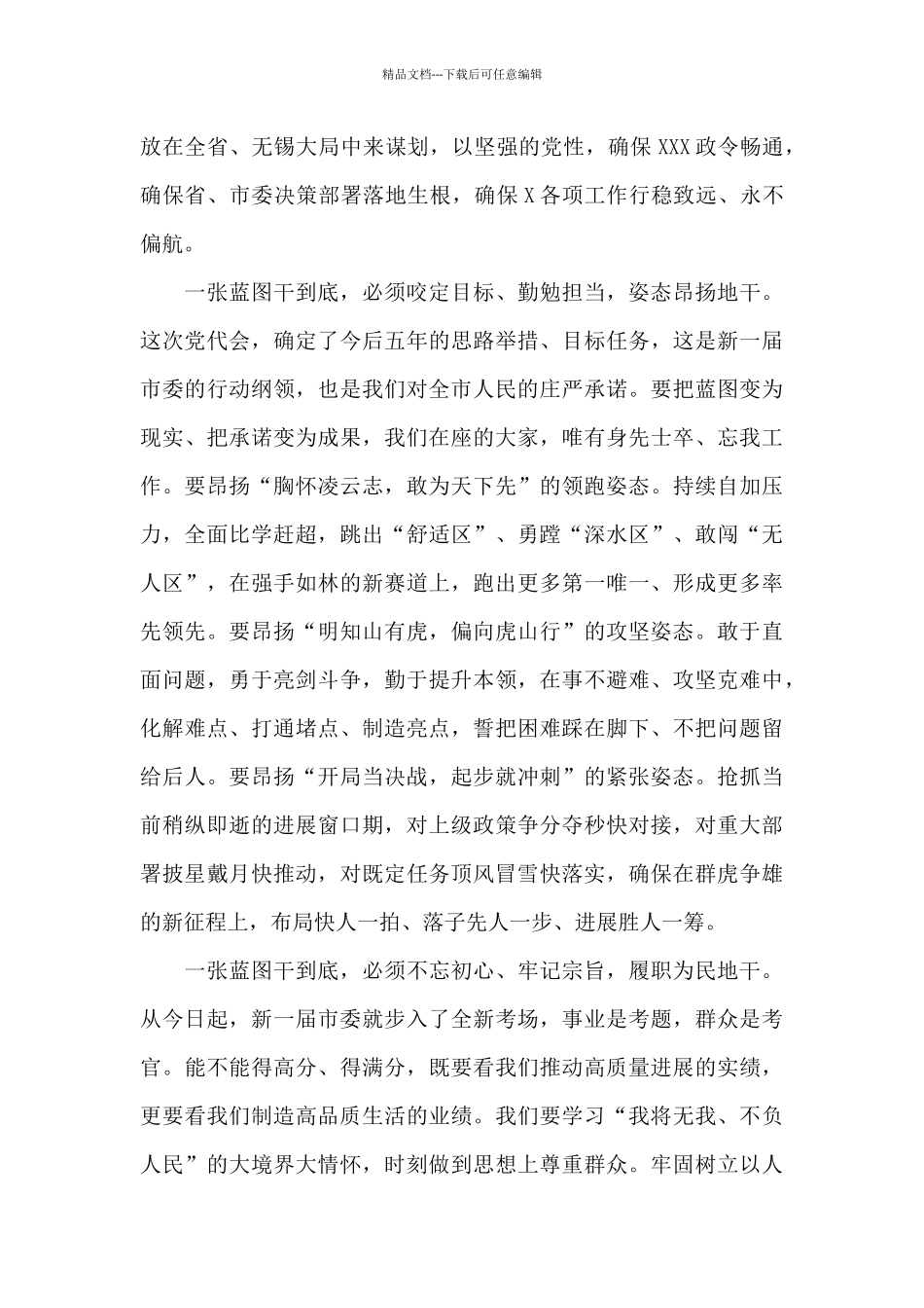 干部在2024年市委第一次全体会议上的讲话范文_第3页