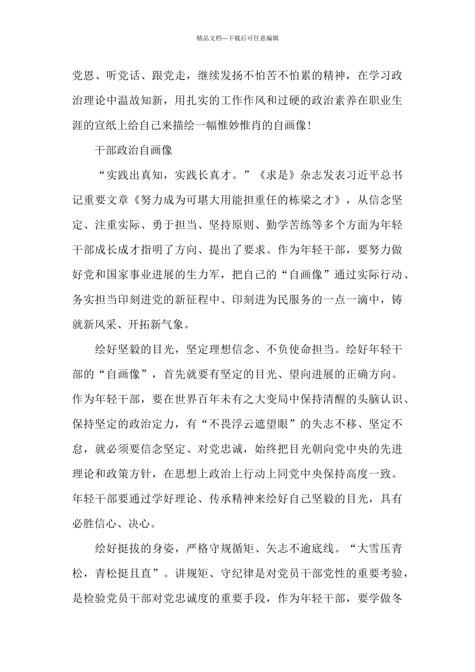 干部政治自画像_第3页