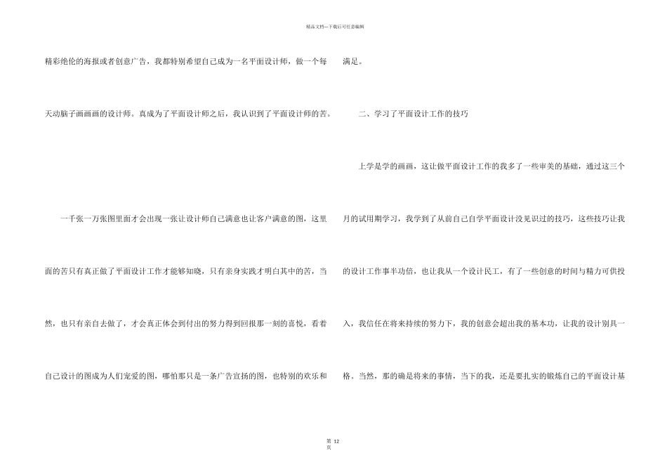 平面设计师试用期工作总结_第2页