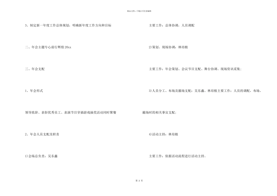年会策划方案锦集四篇_第2页